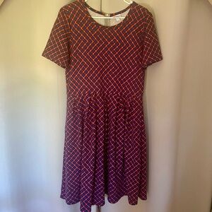 LuLaRoe Blue and Orange Dress